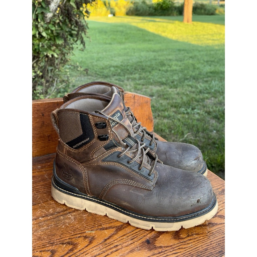 Georgia Boot Carbon Flex Wedge 6" Carbon Toe Boot Men's Brown Waterproof 11M
